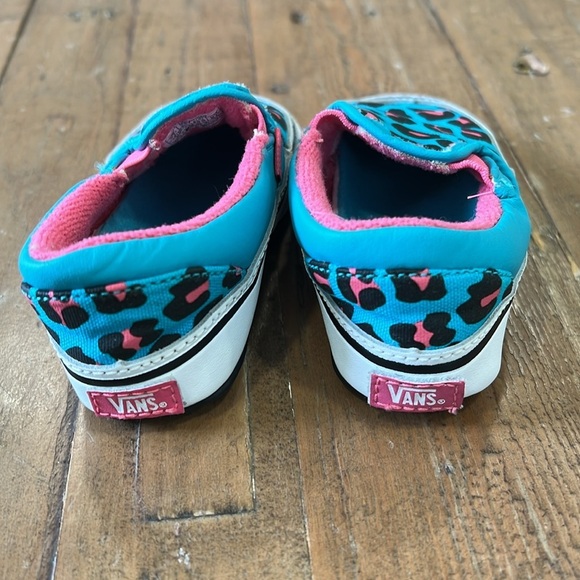 Vans aqua pink leopard soft sole sneakers - Picture 3 of 7